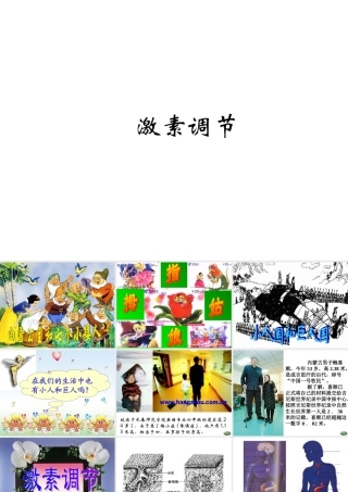 七年级生物下册激素调节课件新人教版 课件