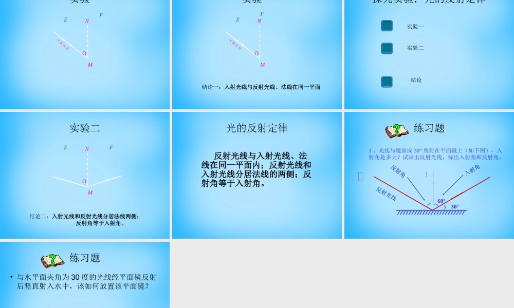 八年级物理上册 4.2 光的反射课件1 (新版)新人教版 课件