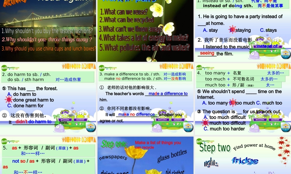 九年级英语上册 Module Six Unit Two课件 外研版 课件