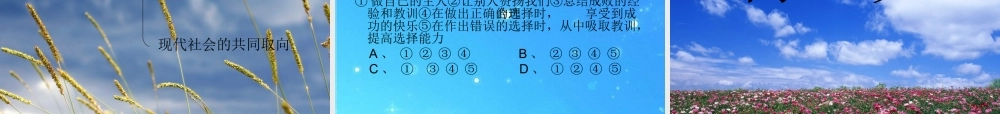 八年级政治下册 第十课 学会选择2 课件 陕教版 课件