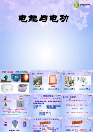 九年级物理上册 151(电能与电功)课件 (新版)粤沪版 课件