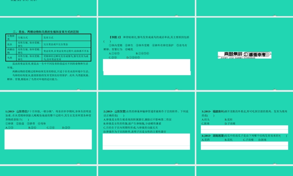 八年级生物下册 第六单元 第一章 生物的繁殖整合课件 (新版)冀教版 课件