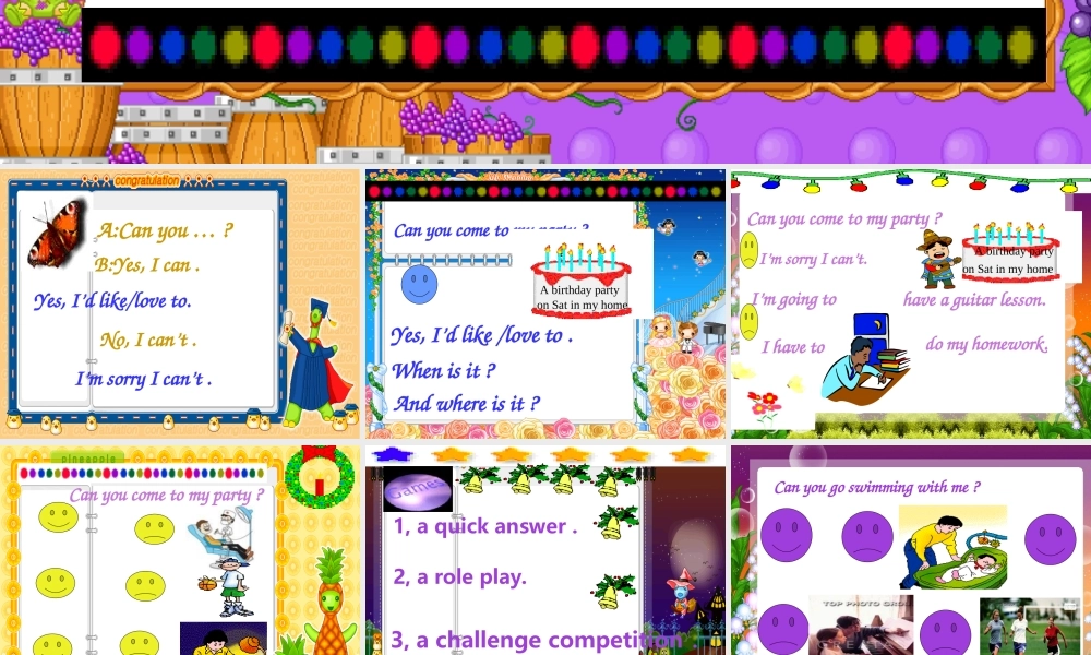 八年级英语 Unit5 Can you come to my party 1课件 人教版 课件