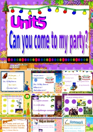 八年级英语 Unit5 Can you come to my party 1课件 人教版 课件