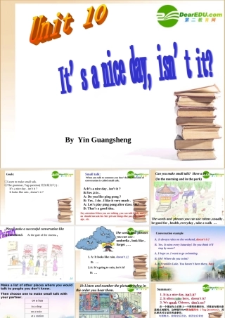 八年级英语Unit 10 It's a nice day , isn't it课件人教版 课件