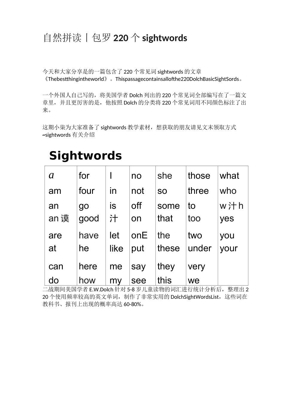 自然拼读-sight words_第1页