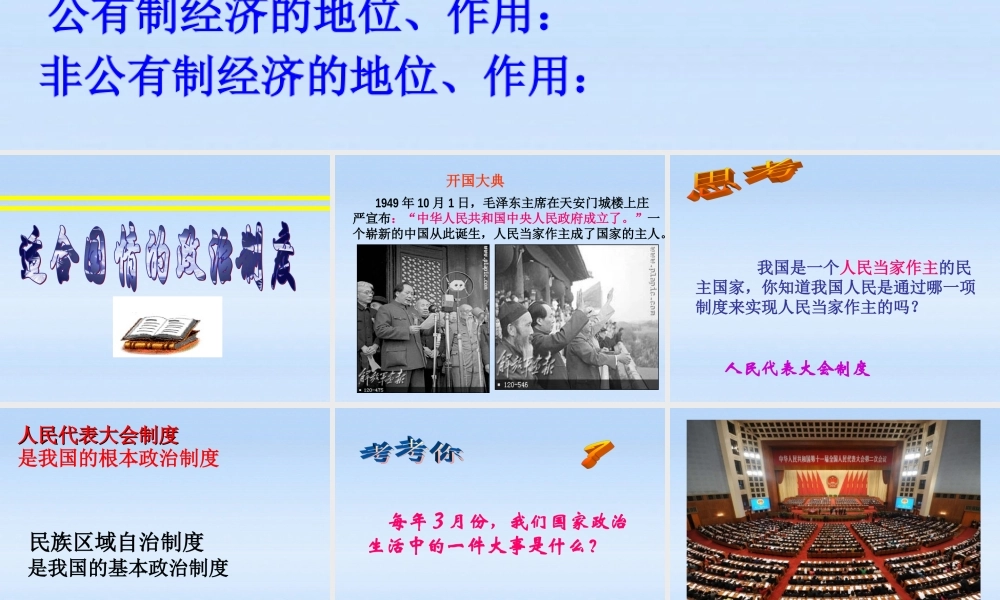 九年级政治 13适合国情的政治制度课件 粤教版 课件