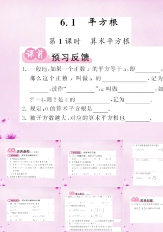 七年级数学下册 6.1 平方根(第1课时)算术平方根课件 (新版)新人教版 课件
