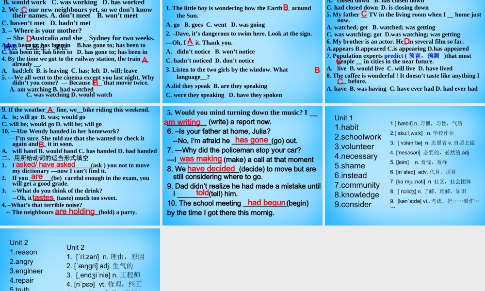 九年级英语上册 Module 6 Unit 1 If I start after dinner, I ll finish it before I go to bed短语句子课件 (新版)外研版 课件