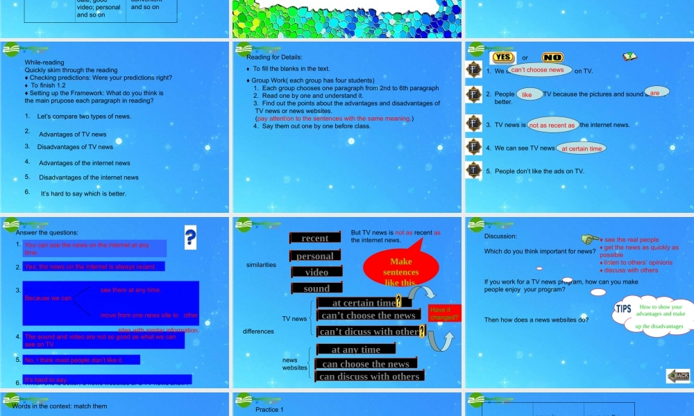 九年级英语 Unit 3 The Media Lesson 9课件2 北师大版 课件