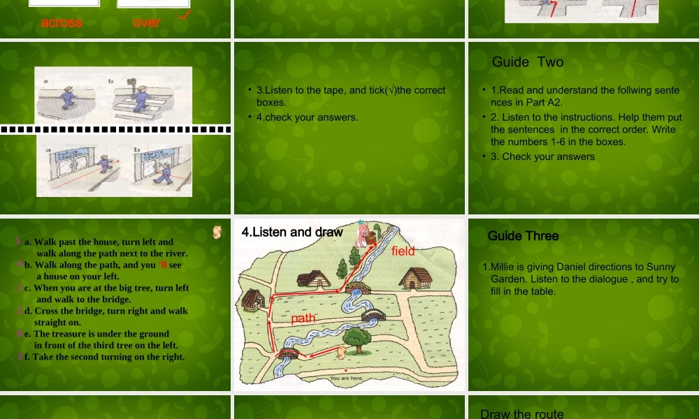 七年级英语下册 Unit 4 Finding your way Integreted Skills 2课件 (新版)牛津版 课件