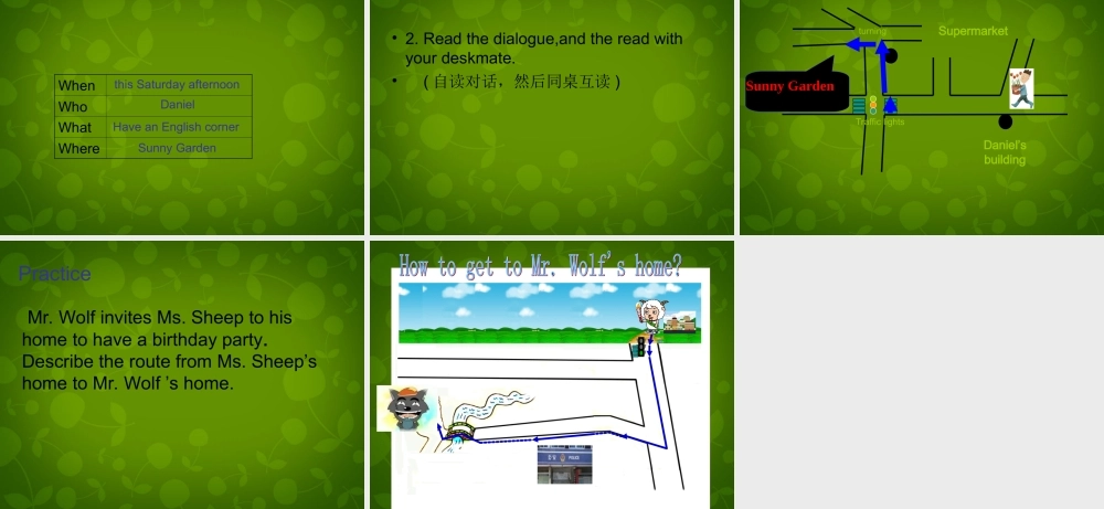 七年级英语下册 Unit 4 Finding your way Integreted Skills 2课件 (新版)牛津版 课件