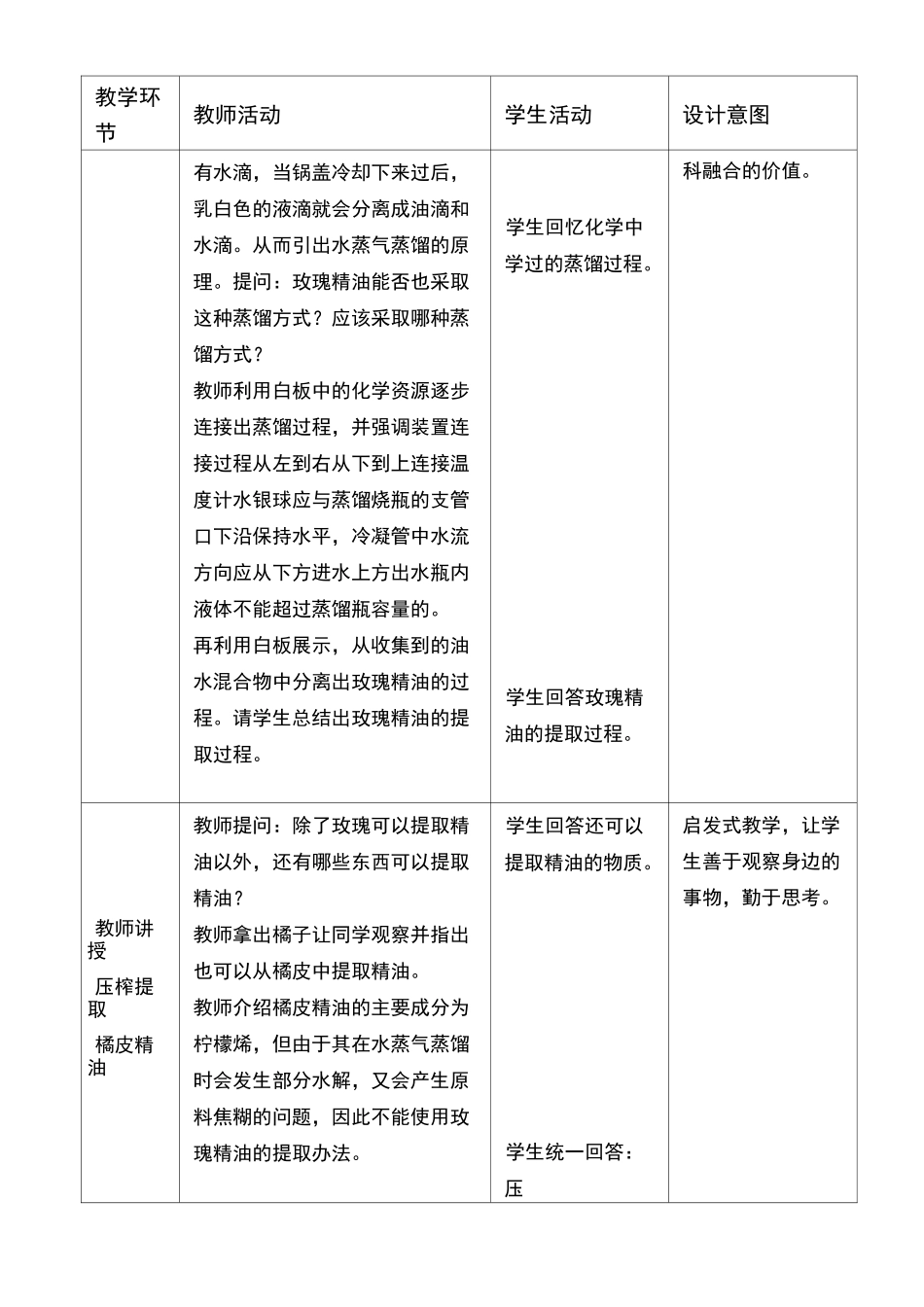 玫瑰精油的提取说课稿_第3页