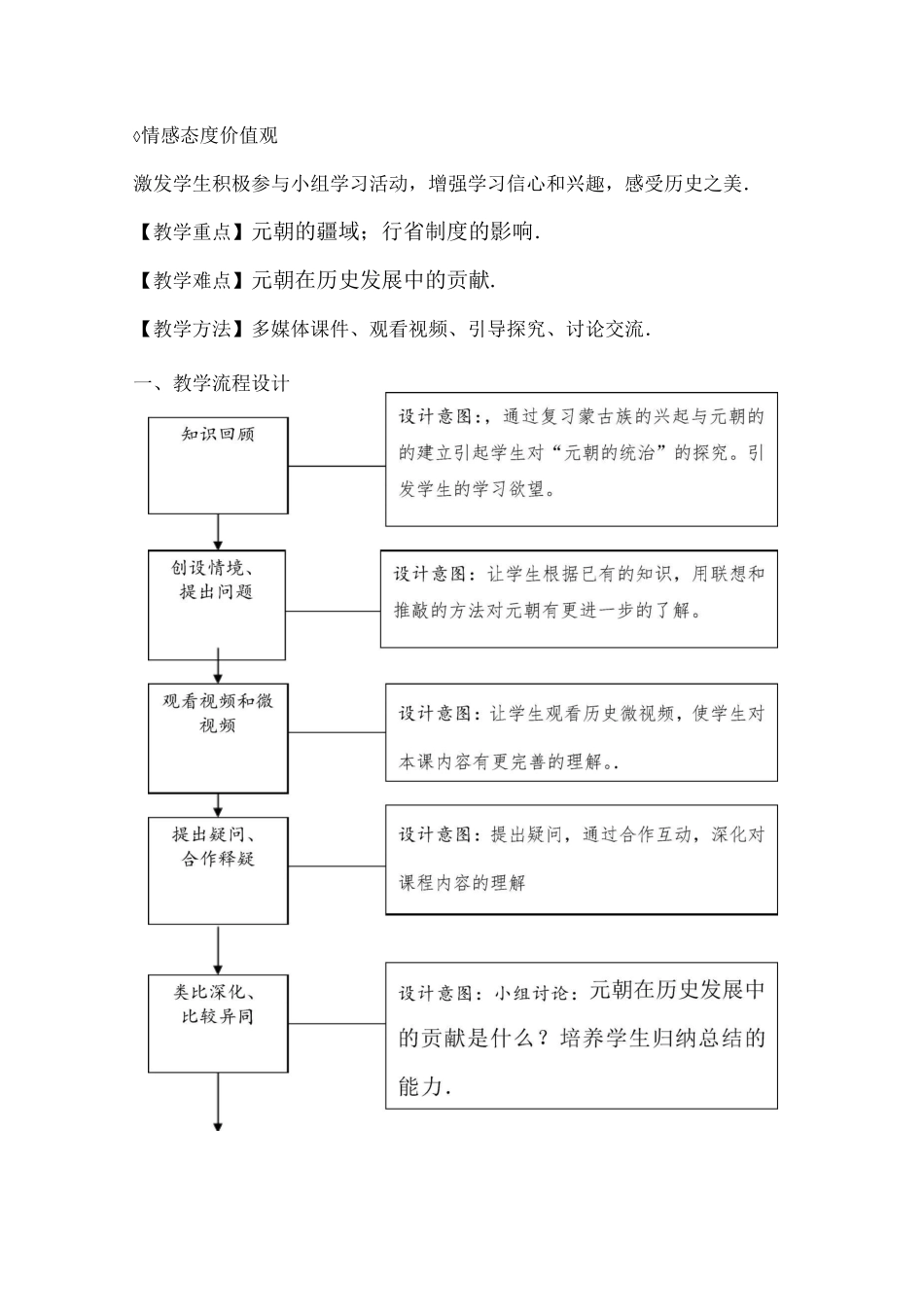 元朝的统治教学设计_第2页