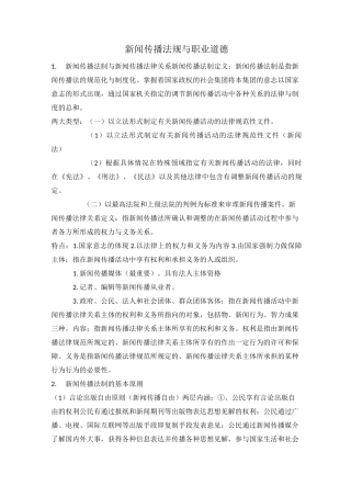 新闻传播法规与职业道德