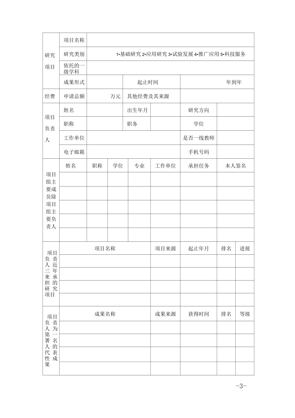 科研项目申请表_第3页
