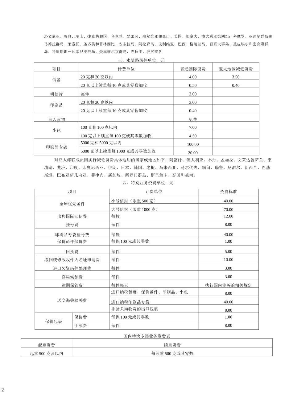 邮政资费查询_第2页