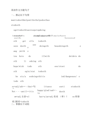 英语考试作文万能句子