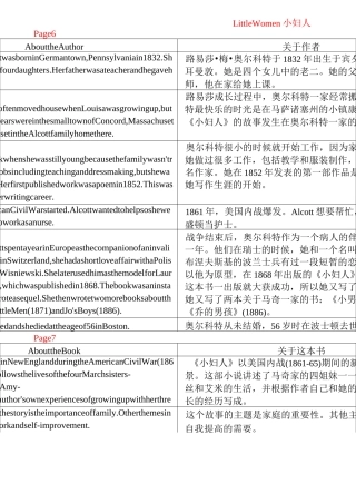 黑布林英语阅读《小妇人》 - 中英伴读