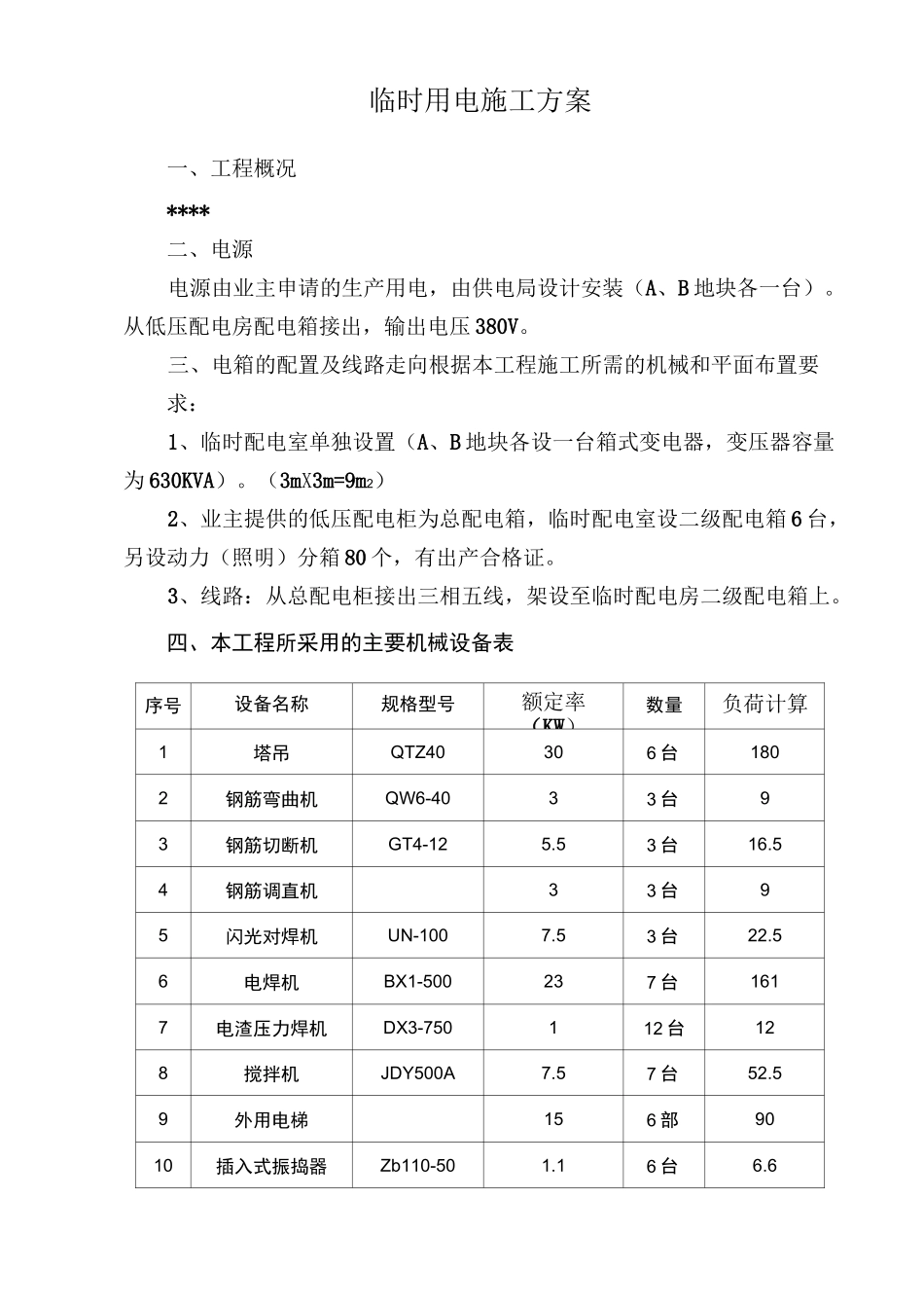 项目建设临时用电工程方案_第2页