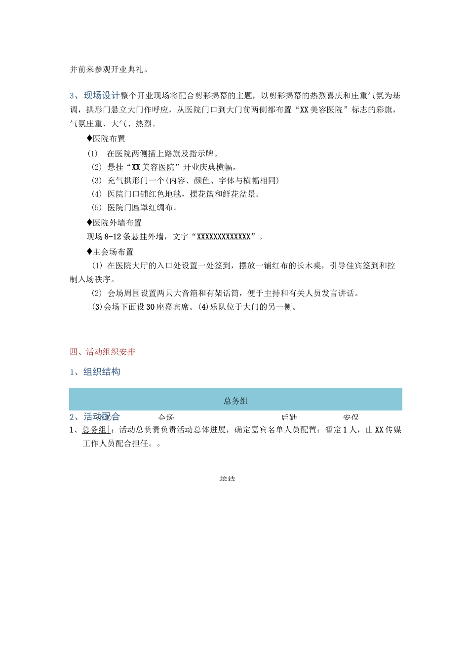 美容医院开业策划方案_第3页