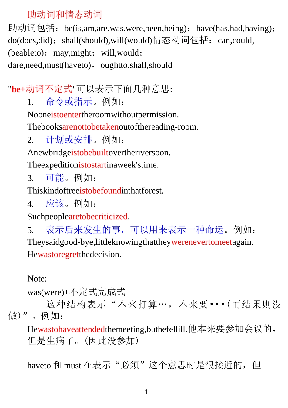 助动词和情态动词_第1页