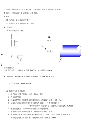 端子压接标准及检验规范
