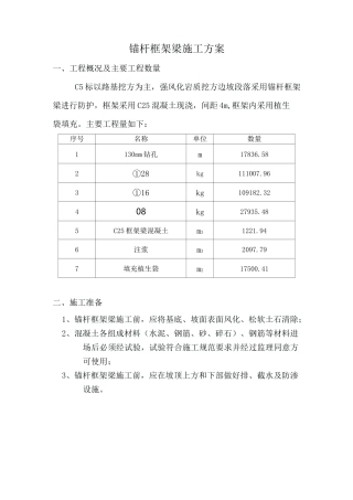 框架梁施工方案