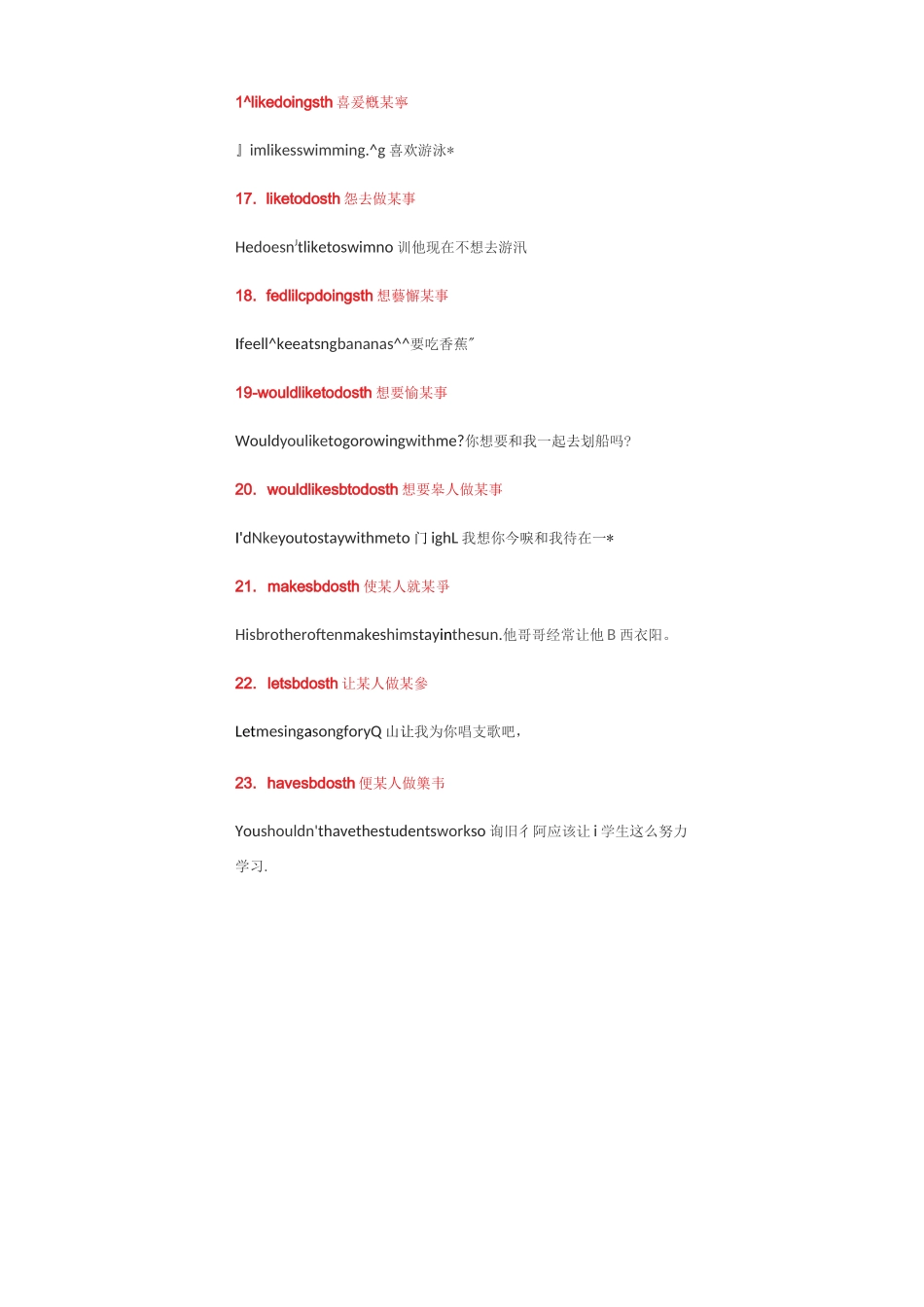 初中英语最重要的100个基础句型(含例句)_第3页
