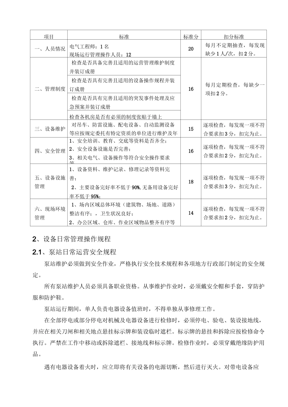 泵站日常运营与维护方案_第2页