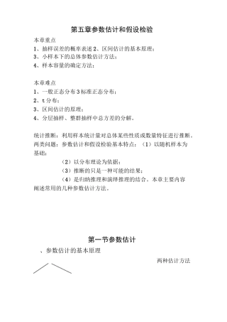 参数估计和假设检验