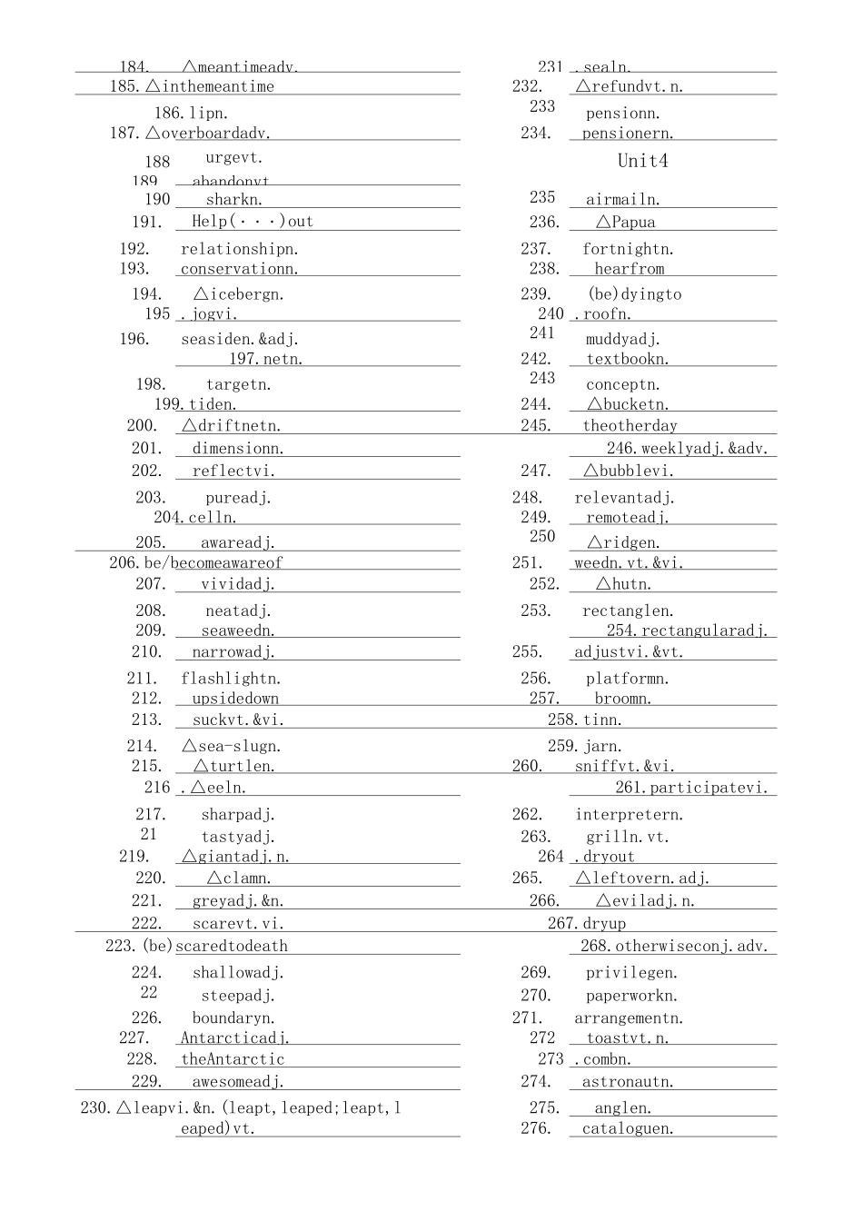 新课标人教版高中英语选修单词默写用_第3页