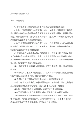 管道功能性试验