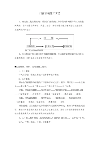 门窗安装施工工艺标准