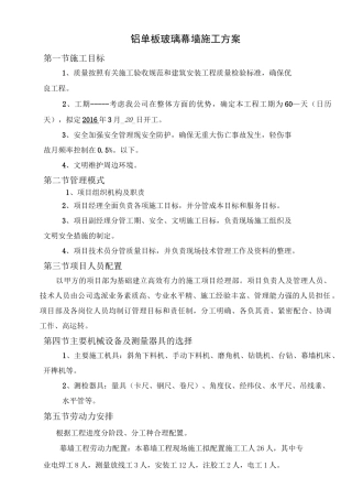 铝单板玻璃幕墙幕墙方案