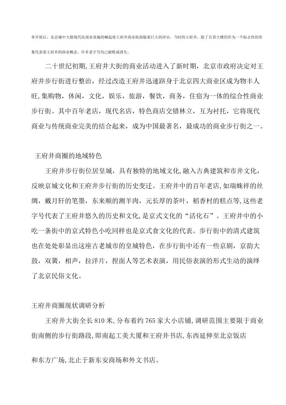 北京王府井调研报告_第3页