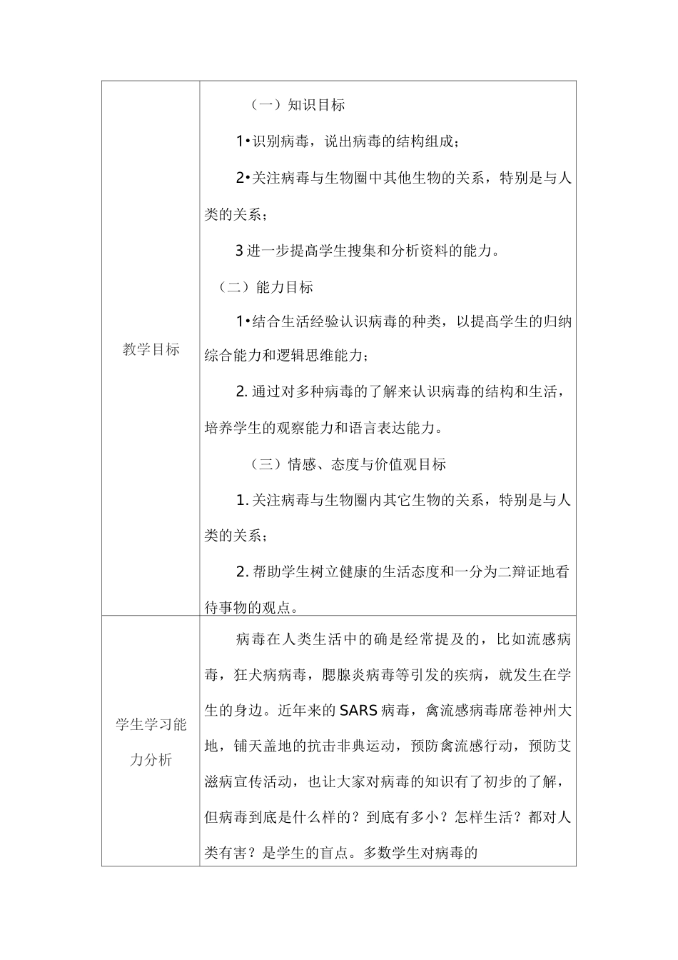 高中生物教学课例《第五章病毒》课程思政核心素养教学设计及总结反思_第2页