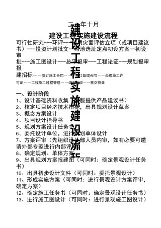 建设工程实施流程