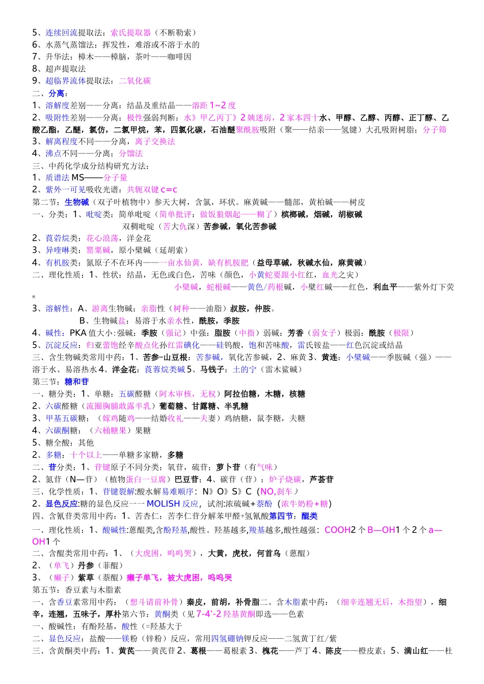 执业中药师考点总结中药一_第2页