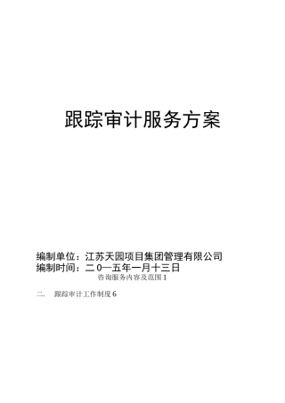 跟踪审计服务方案65126