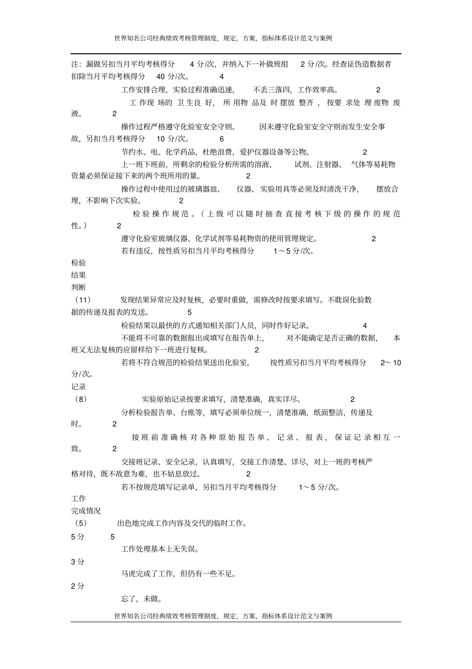 化验室绩效考核评分细则_第2页