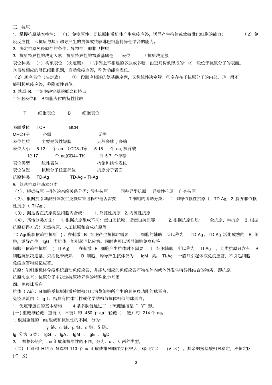 医学免疫学考试重点总结_第2页