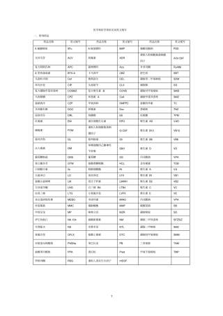 医学及检验医学常用名词英文缩写