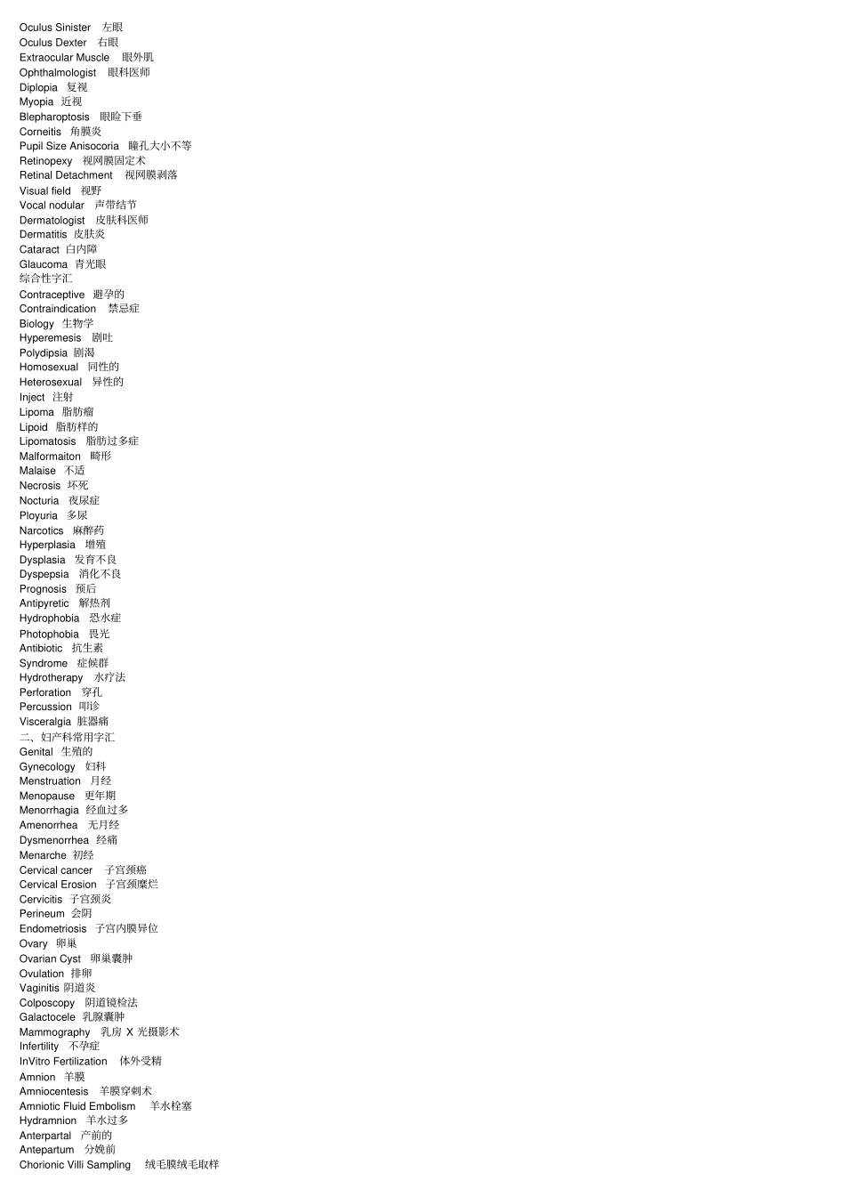 医学常用英语词详细_第3页
