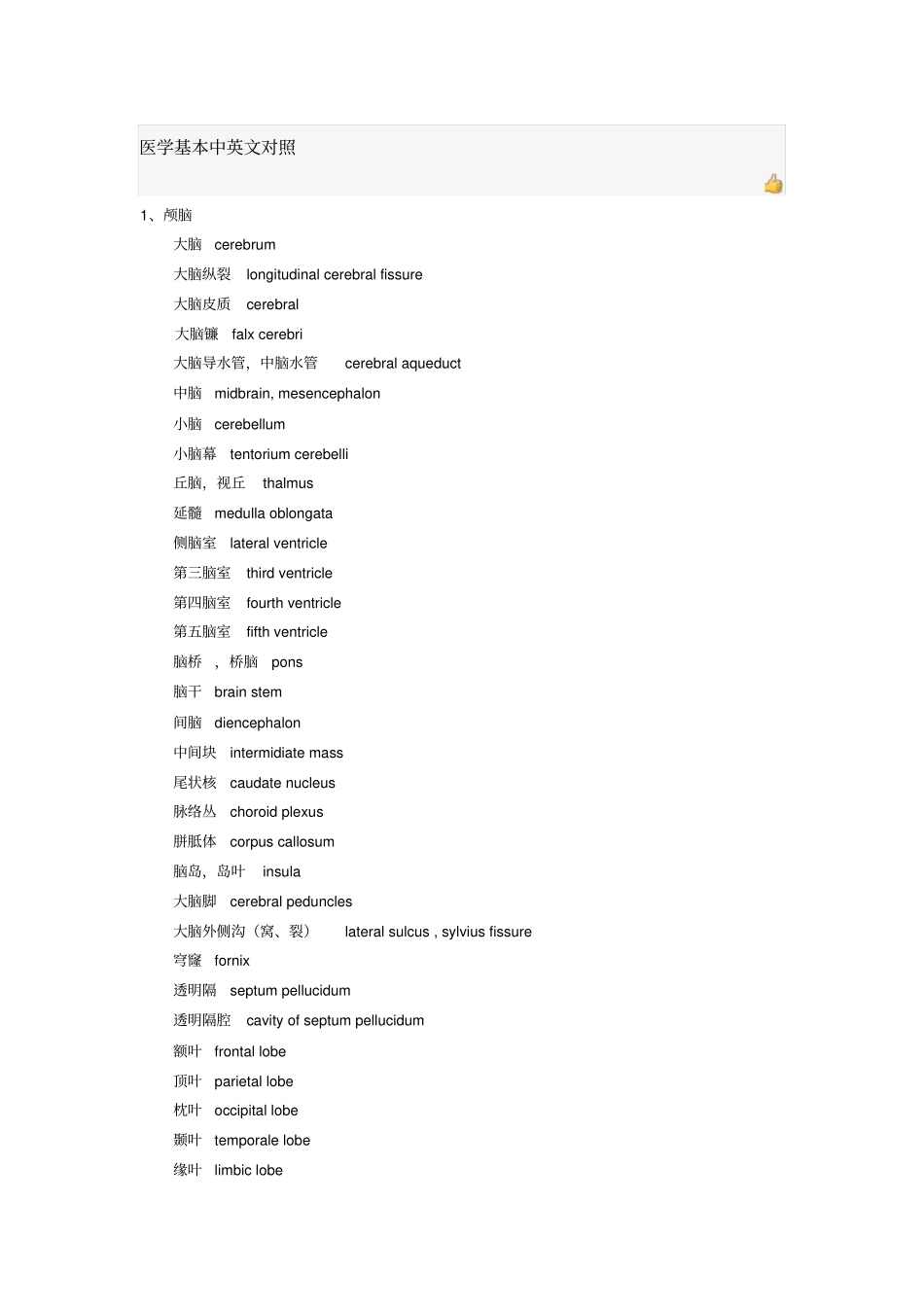 医学英文名词_第1页