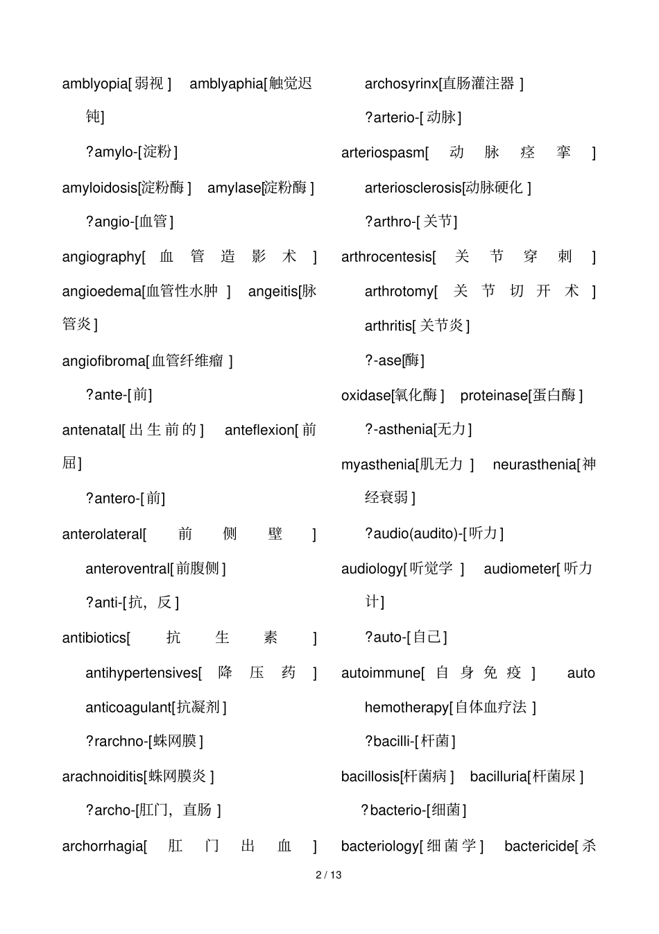 医学英语前后缀总结_第2页