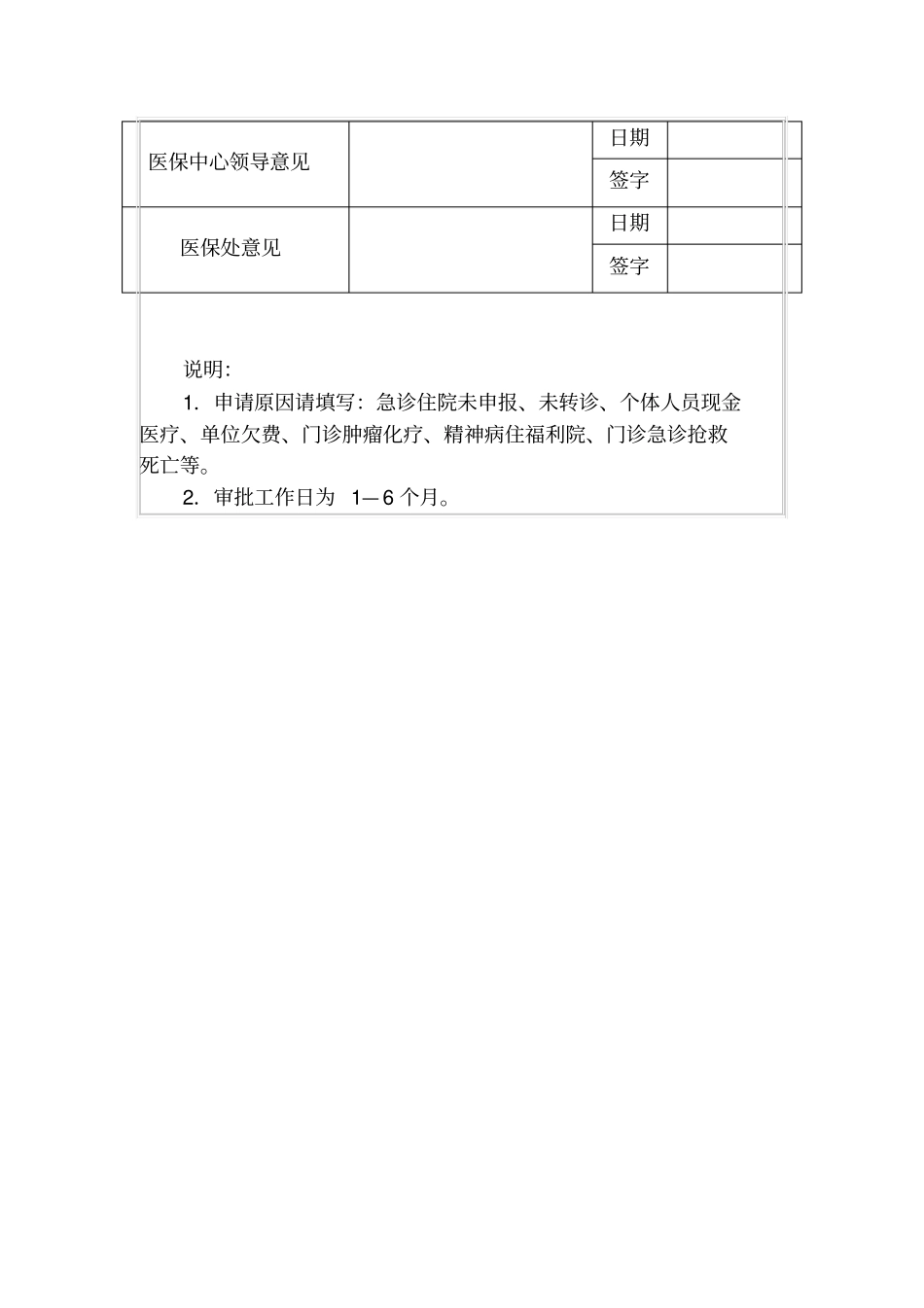 医疗保险参保人员医疗费报销申请表_第2页