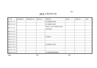 医疗器械公司年培训计划培训记录