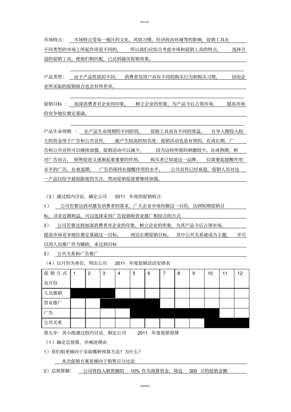 医疗器械促销方案设计医疗器械营销实务作业_第3页