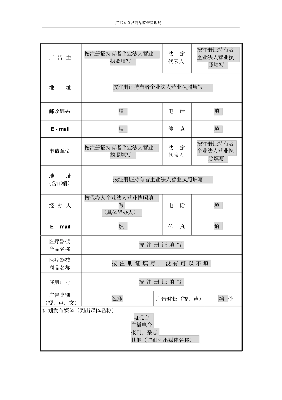 医疗器械广告审查表详细_第3页